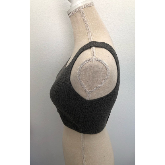 Everlane Cozy Stretch Cropped Sweater Tank in Dark Gray - M - Picture 4 of 5